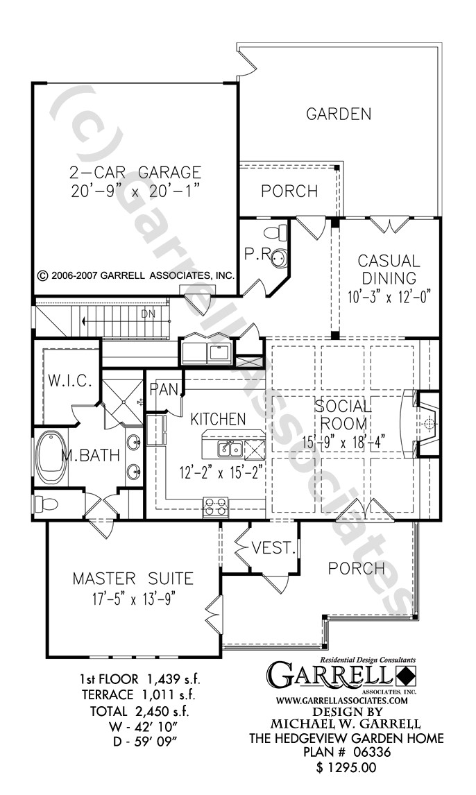 Garden Home Floor Plans Hedgeview Garden Home House Plan Covered Porch Plans