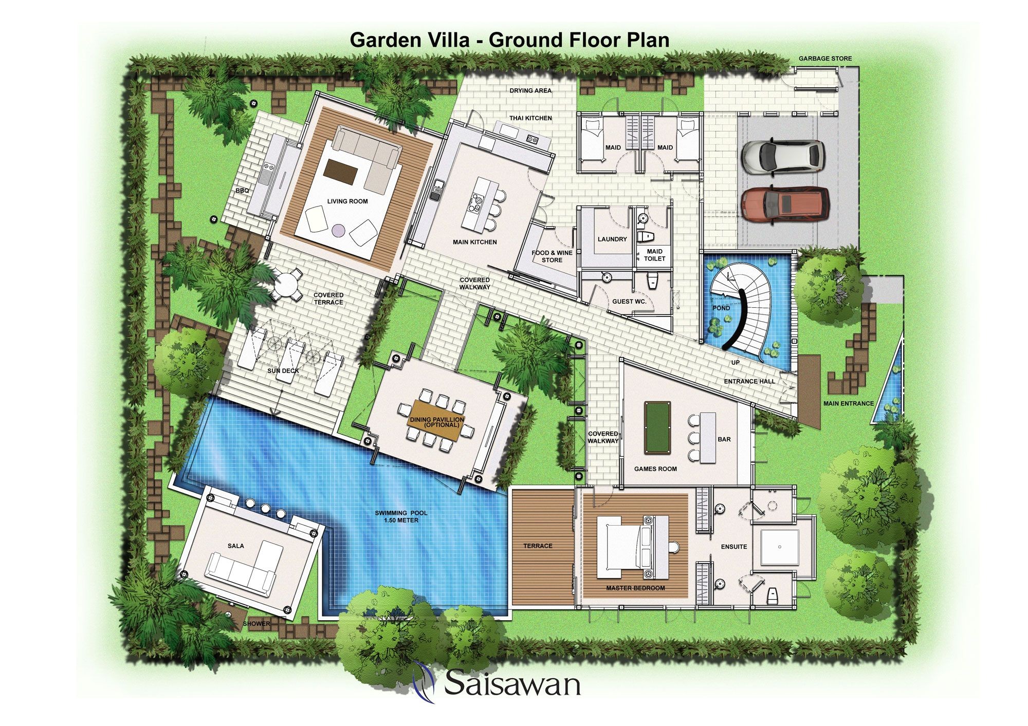 Garden Home Plans Saisawan Garden Villas Ground Floor Plan House Plans