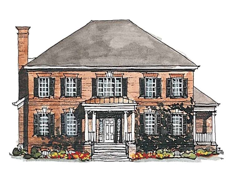 Georgian Style Home Plans Georgian House Plan with 3380 Square Feet and 4 Bedrooms S