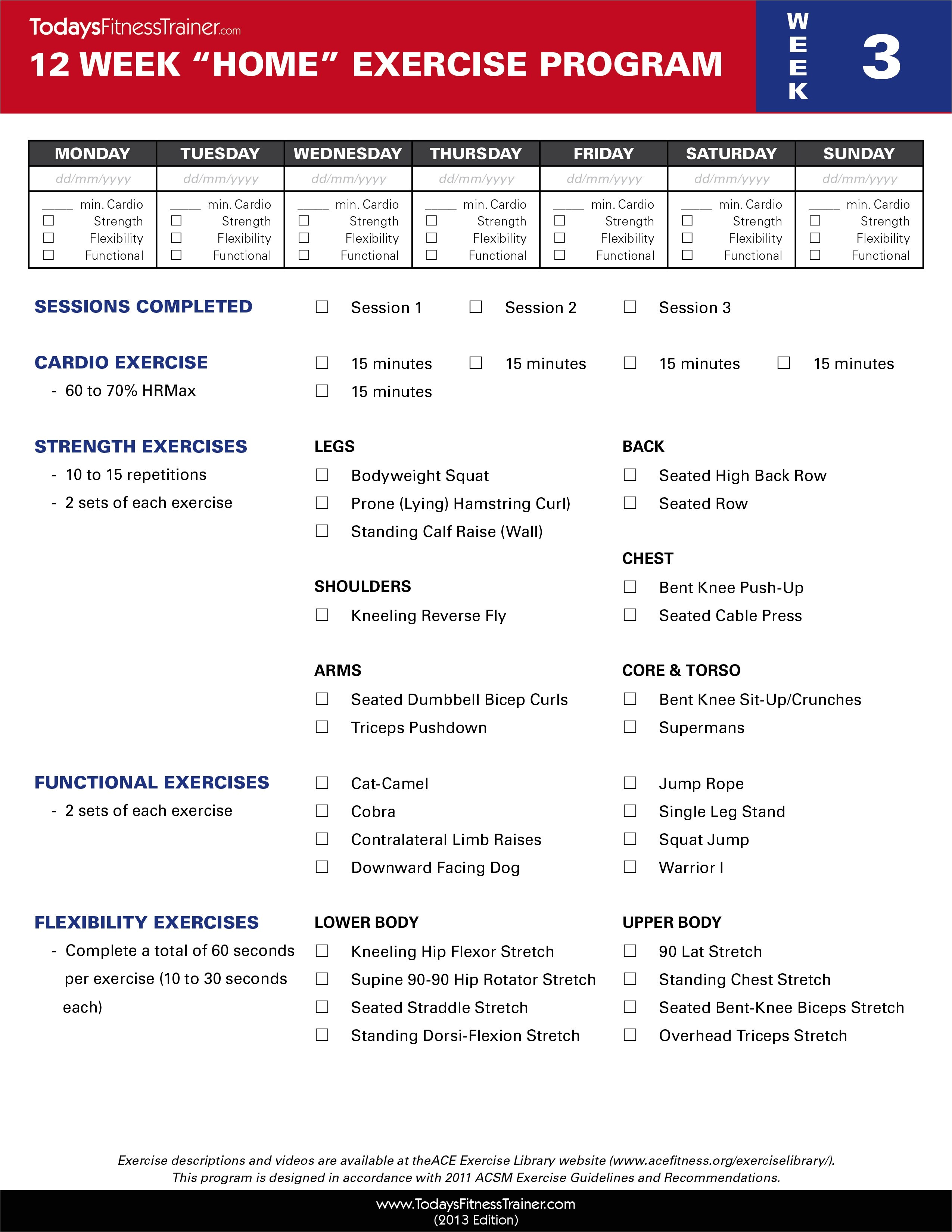 Get Fit at Home Plan 12 Week Home Exercise Program Get Fit at Home Plan 12 Week Home Exercise Program