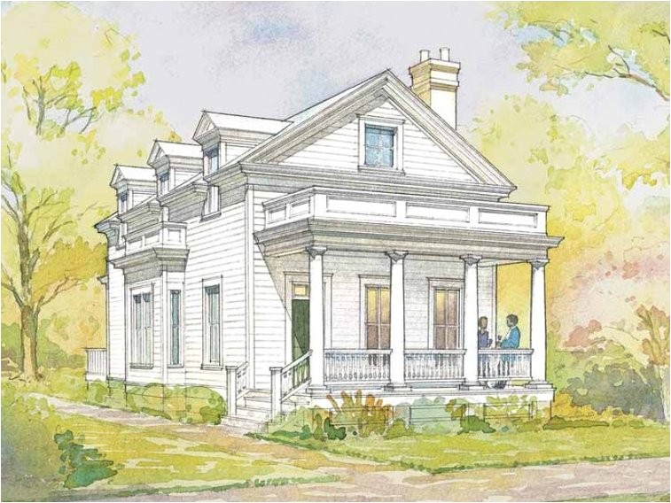 Greek Revival Home Plans Greek Revival House Plan with 1720 Square Feet and 3