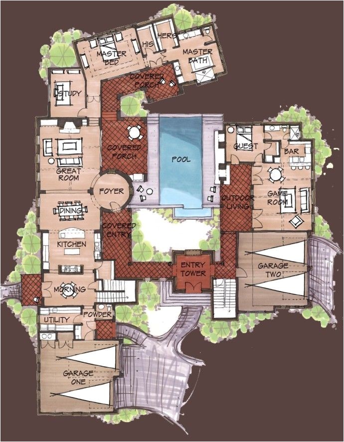 Hacienda Style Home Plans Hacienda Style Homes Spanish Hacienda Floor Plans