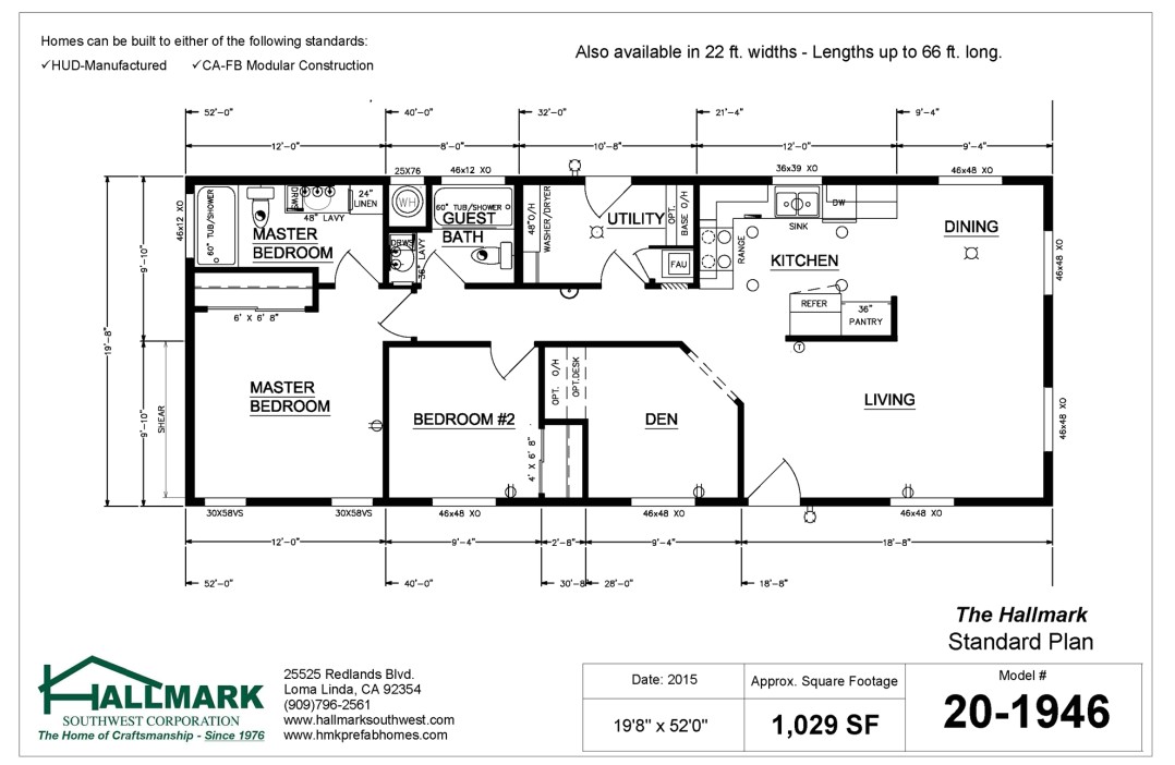 Hallmark Mobile Home Floor Plans Hallmark Design Homes Floor Plans Home Design and Style