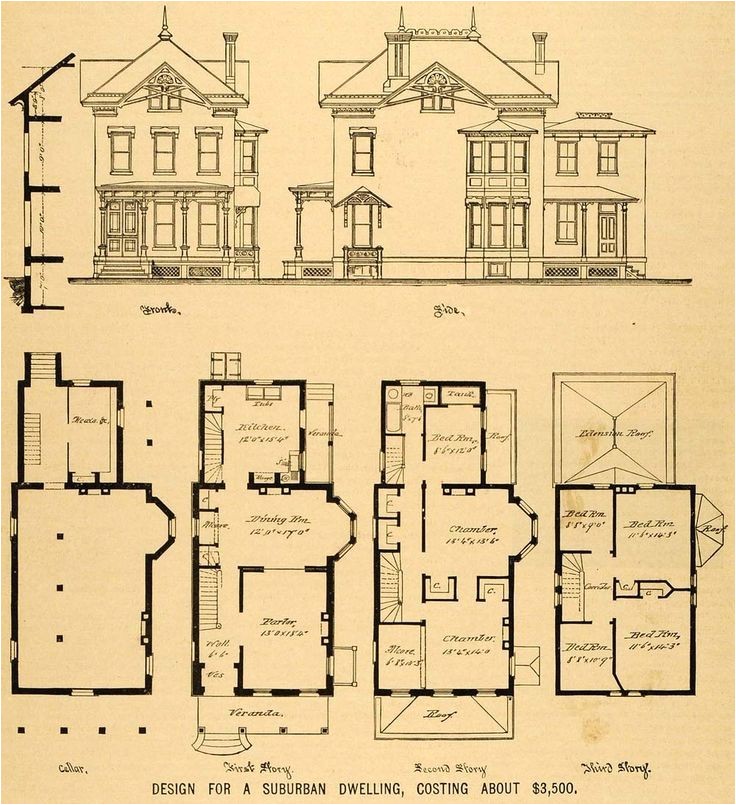 Historic Home Floor Plans Vintage Victorian House Plans 1879 Print Victorian House Historic Home Floor Plans Vintage Victorian House Plans 1879 Print Victorian House