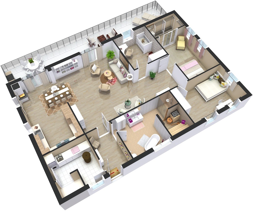 Home 3d Plan Home Plans 3d Roomsketcher