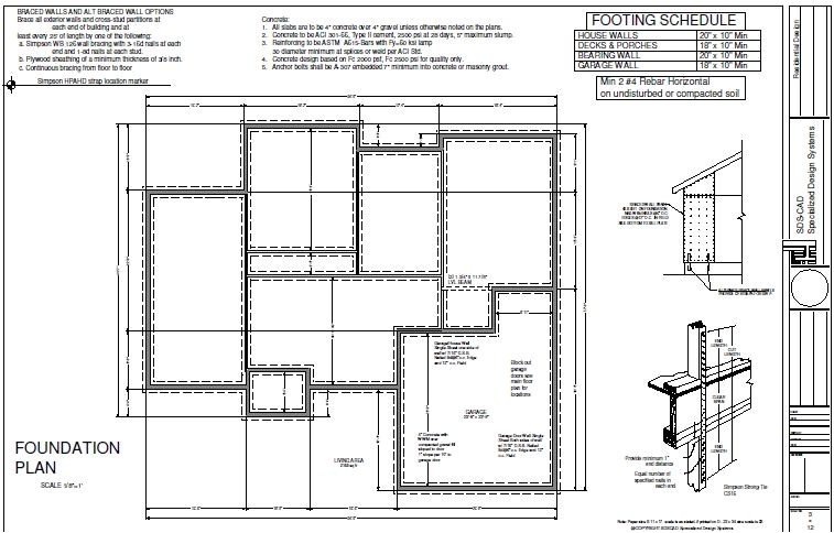 Home Foundation Plan Custom House Plan Sds Plans