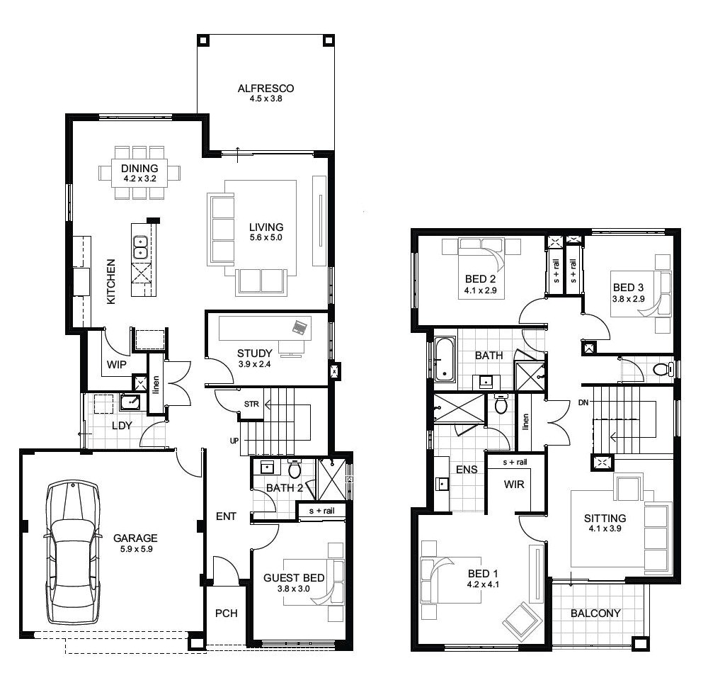 Home Plans Perth Sample Floor Plans 2 Story Home Unique Double Storey 4