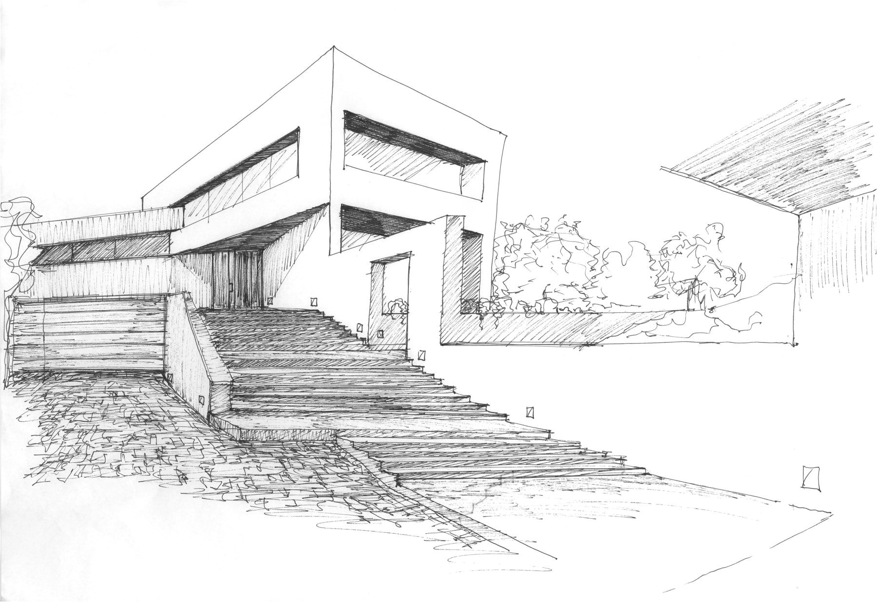 Home Sketch Plans Valdemorillo Residence Modern Architecture Sketches Home Sketch Plans Valdemorillo Residence Modern Architecture Sketches