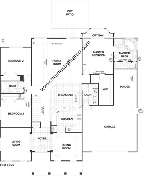 Homes by Marco Floor Plans Alcott Model In the Copper Springs Subdivision In Elgin Homes by Marco Floor Plans Alcott Model In the Copper Springs Subdivision In Elgin