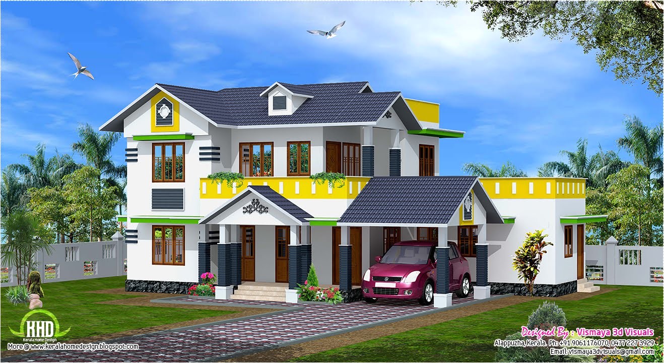 Homes Models and Plans 1900 Sq Feet Kerala Model Sloping Roof House House Homes Models and Plans 1900 Sq Feet Kerala Model Sloping Roof House House