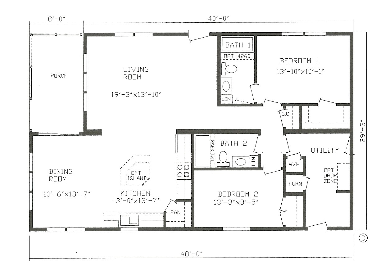 House Plan for 20×40 Site 2 Bedroom House Plans 30 X 40 House Plan for 20×40 Site 2 Bedroom House Plans 30 X 40