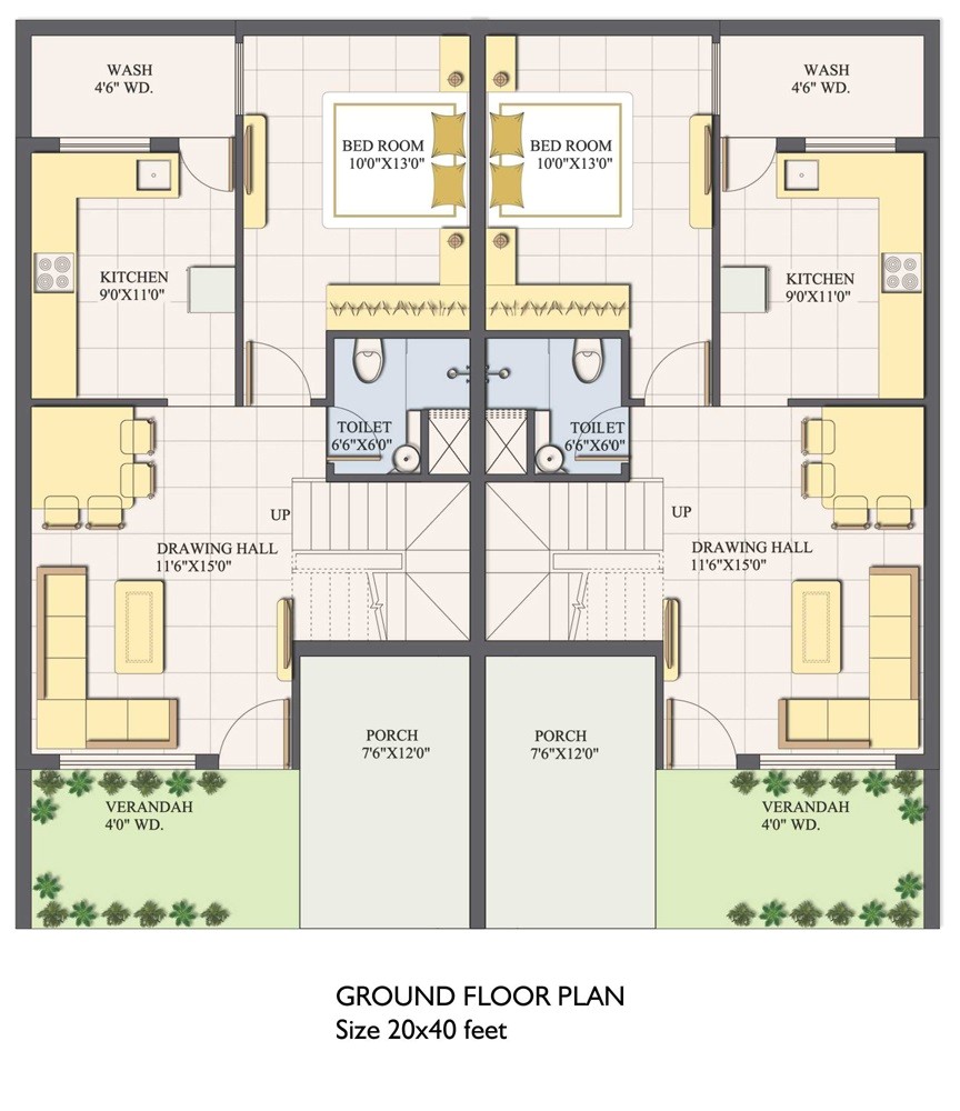 House Plan for 20×40 Site 20×40 House Plans Small Pool Home Deco Plans