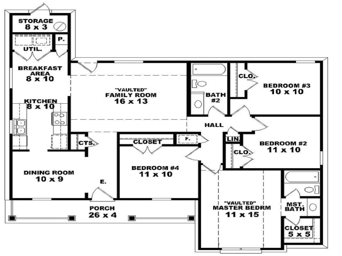 House Plans 4 Bedrooms One Floor 2 Bedroom One Story Homes 4 Bedroom 2 Story House Floor House Plans 4 Bedrooms One Floor 2 Bedroom One Story Homes 4 Bedroom 2 Story House Floor