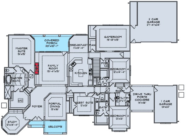 House Plans with Home theater Home theater Design Blueprints