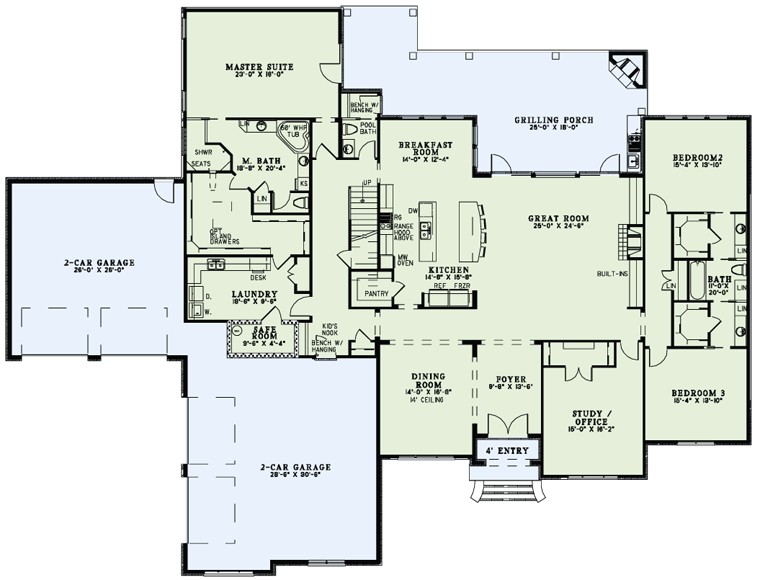 House Plans with Laundry Room attached to Master Bedroom Like the Master Closet attached to Laundry First Floor