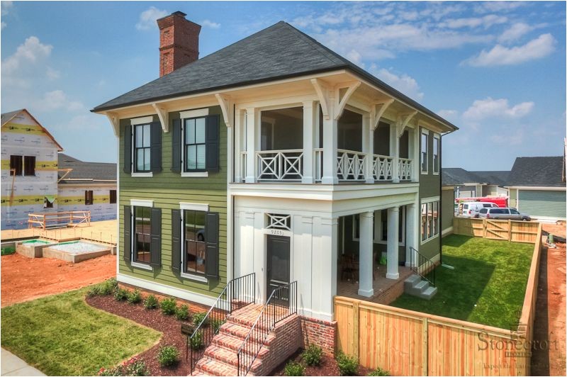 House Plans with Side Porch Charleston Style Home with Double Porch and Brick