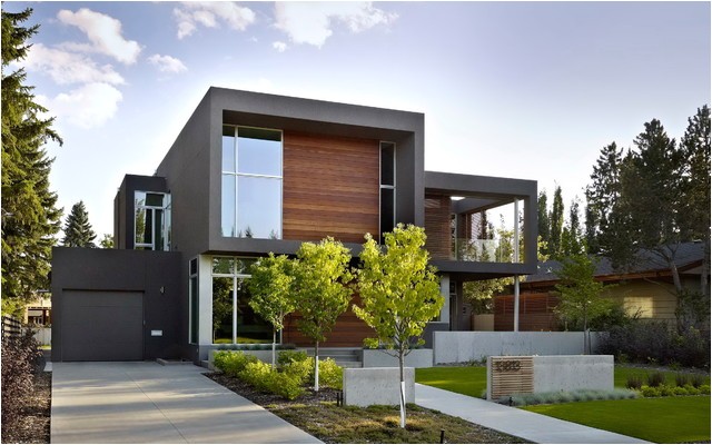 Houzz Modern Homes Plans Sd House Modern Exterior Edmonton by Thirdstone