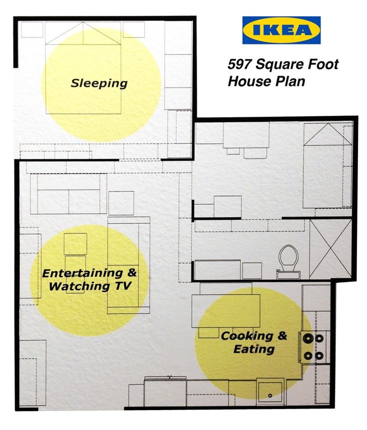 Ikea Small House Plans Ikea 39 S 597 Square Foot House Plan 2 Bedrooms Kitchen and