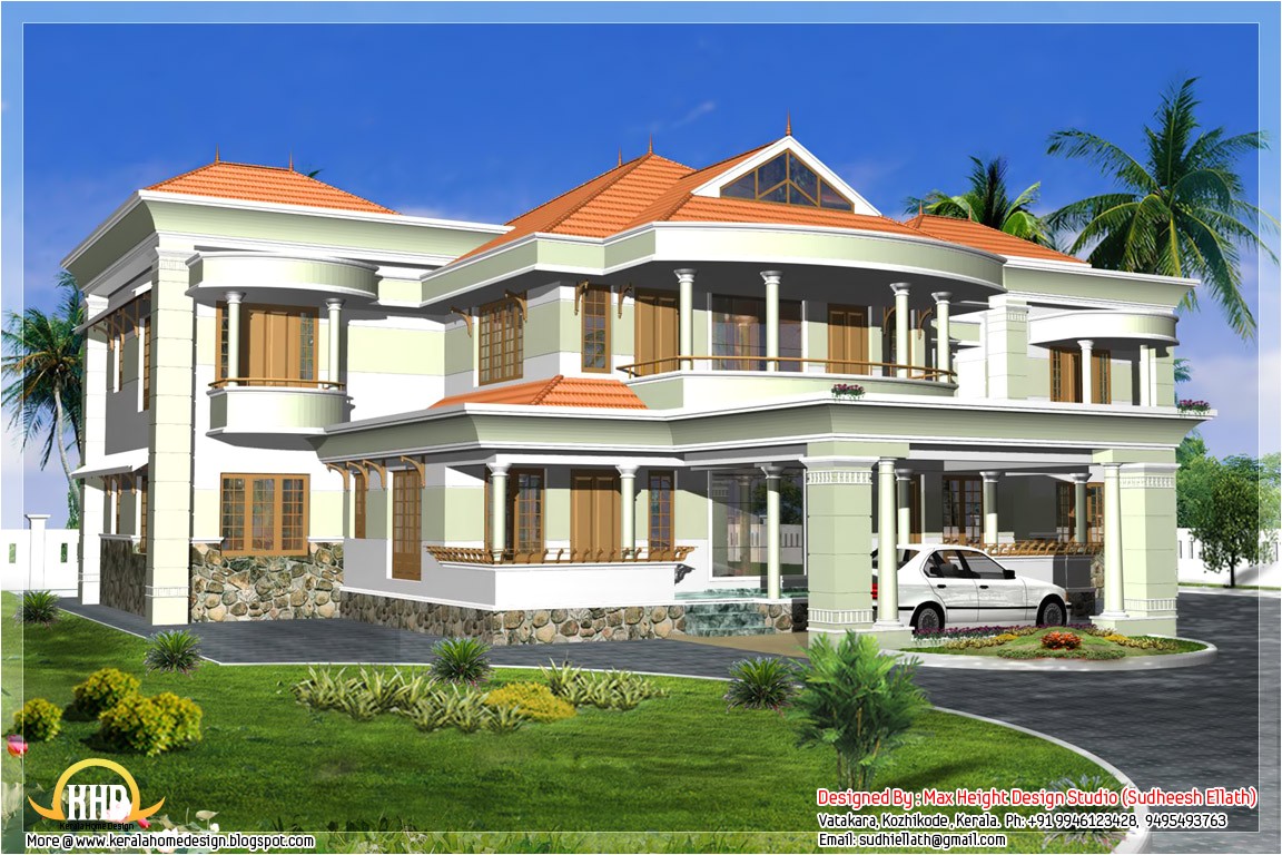 Indian Home Design 3d Plans Indian Style 3d House Elevations Kerala Home Design and