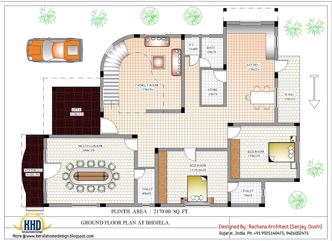 Indian Home Design Plans Luxury Indian Home Design with House Plan 4200 Sq Ft