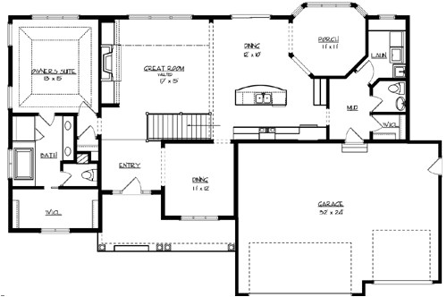 Lake Home Floor Plans the Sunset Lake 2189 3 Bedrooms the House Designers