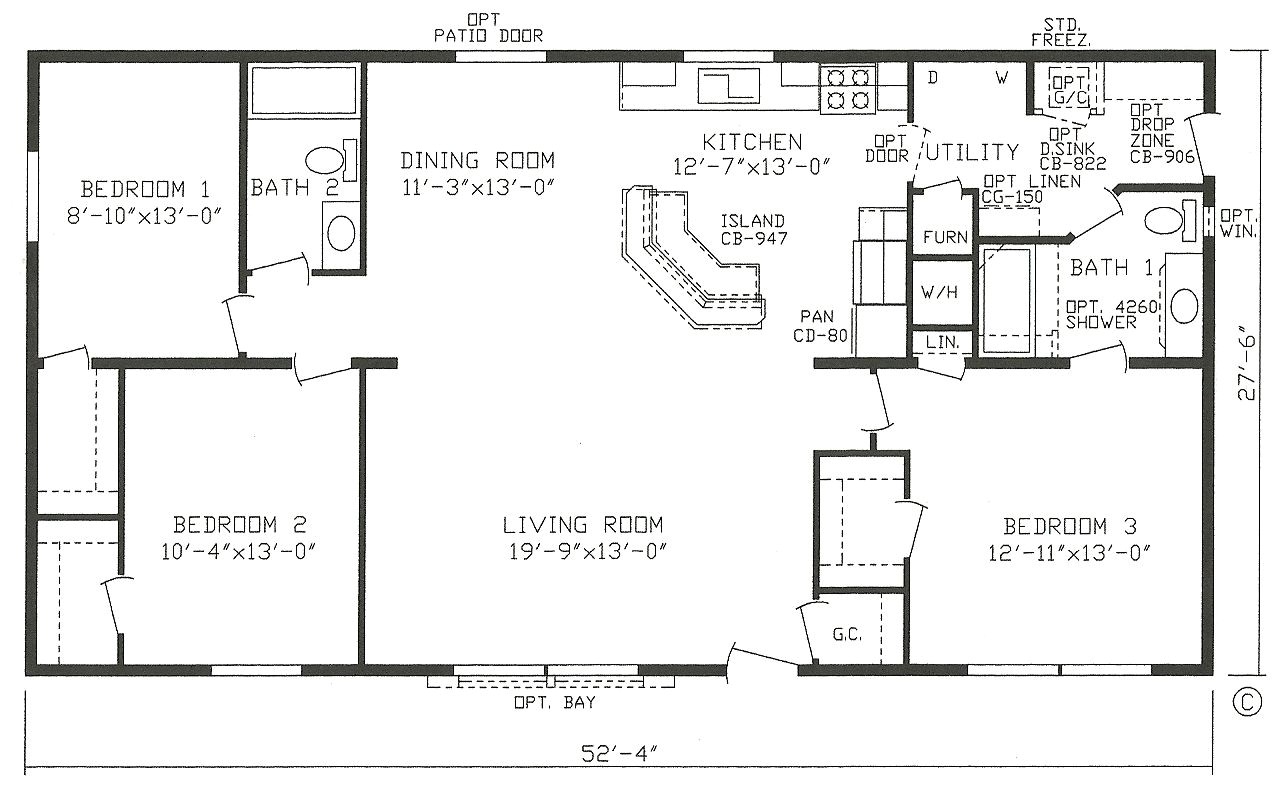 Manufactured Home Floor Plans Mobile Home Blueprints 3 Bedrooms Single Wide 71 Manufactured Home Floor Plans Mobile Home Blueprints 3 Bedrooms Single Wide 71