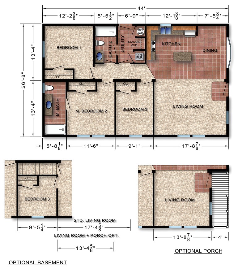 Manufactured Homes Floor Plans and Prices Modular Home Plans 26×44 Ranch Floor Plans