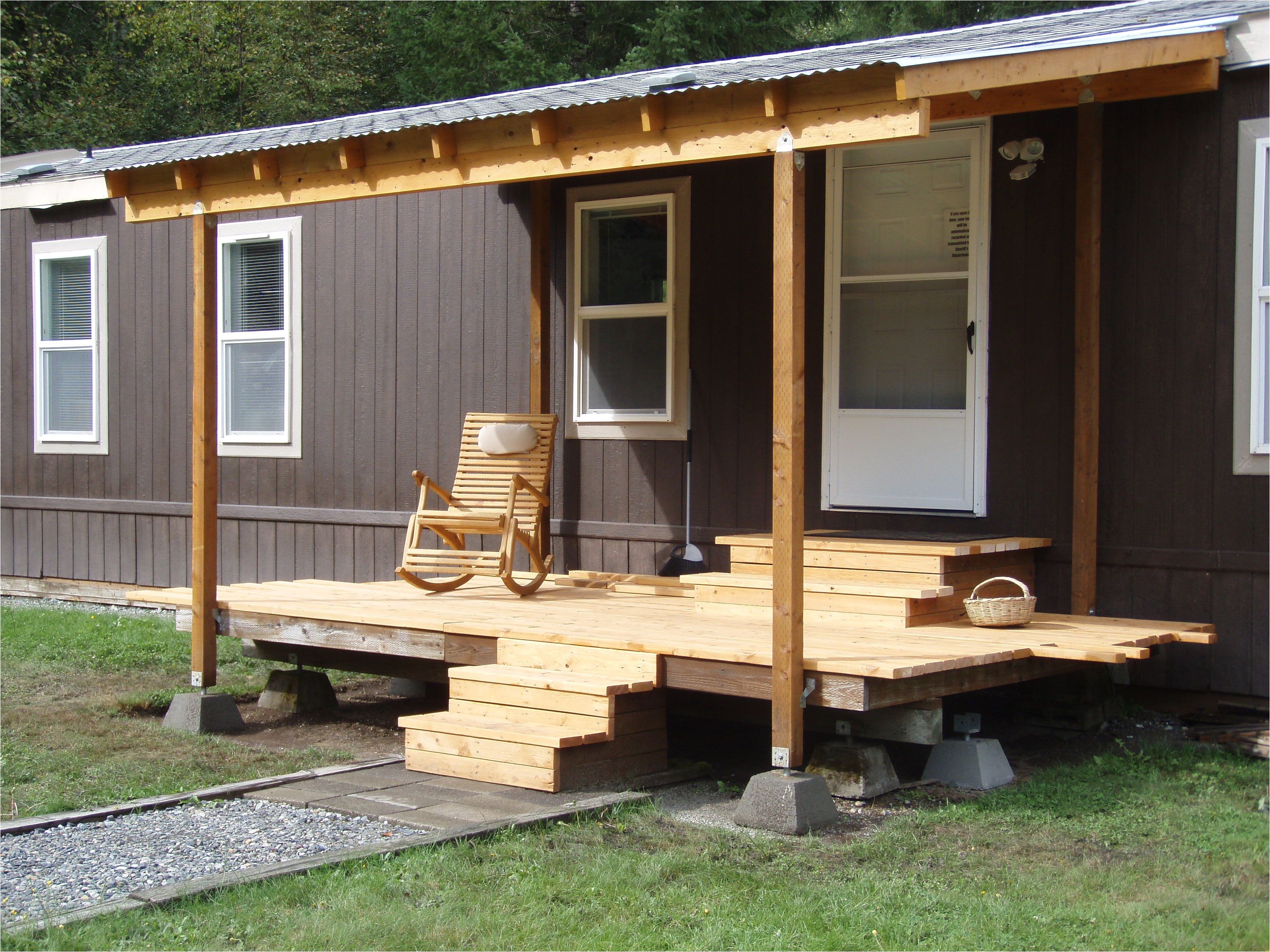 Mobile Home Deck Plans Free Covered Deck Addition Design In Construction Tagged
