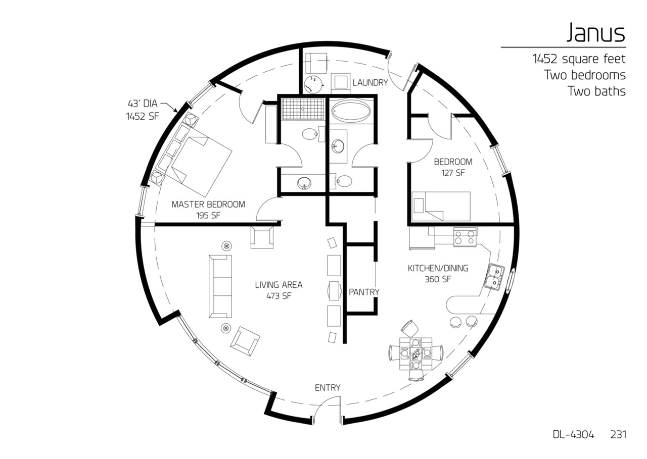 Monolithic Dome Homes Floor Plan Floor Plan Dl 4304 Monolithic Dome Institute Monolithic Dome Homes Floor Plan Floor Plan Dl 4304 Monolithic Dome Institute