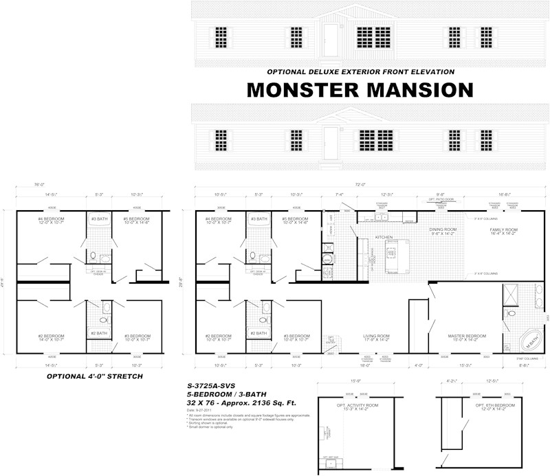 Monster Mansion Mobile Home Floor Plan Live Oak Homes Floor Plans