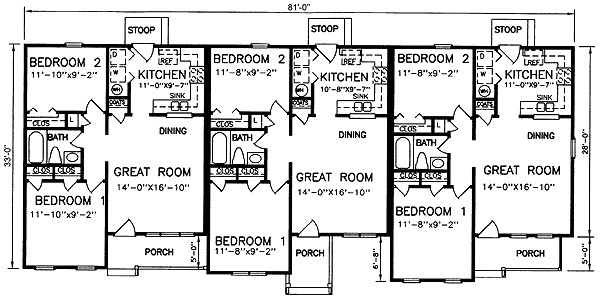 Multi Family Home Plans Multi Family Plan 45364 Familyhomeplans Com Multi Family Home Plans Multi Family Plan 45364 Familyhomeplans Com