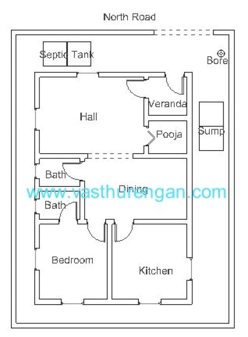 North Facing Vastu Home Plans Vastu Plan for north Facing Plot 2 Vasthurengan Com