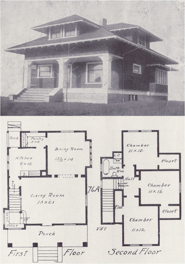 Old Home Plans 1908 Craftsman Style Bungalow Plan Western Home Builder Old Home Plans 1908 Craftsman Style Bungalow Plan Western Home Builder