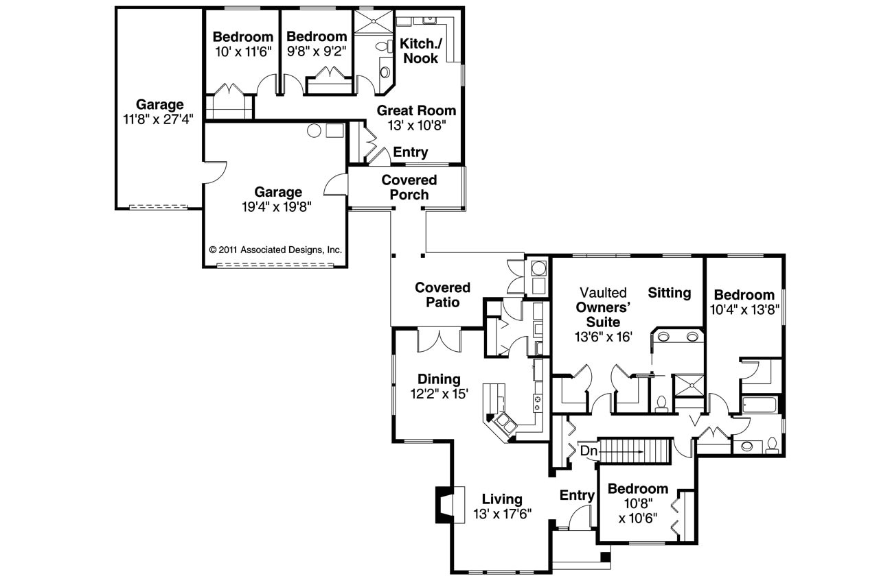 One Floor House Plans with Inlaw Suite Floor Plans Detached Mother Law Suite House Plans 12995