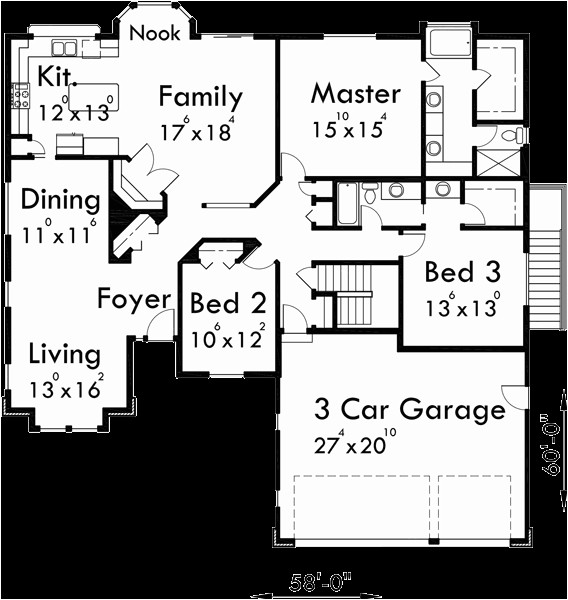 One Level House Plans with 3 Car Garage 3 Car Garage Single Level House Plans One Story House One Level House Plans with 3 Car Garage 3 Car Garage Single Level House Plans One Story House