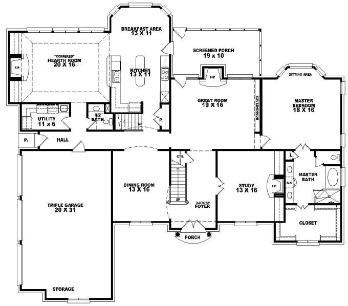 One Level House Plans with Bonus Room 653617 2 Story French Traditional Home with 4 Bedrooms