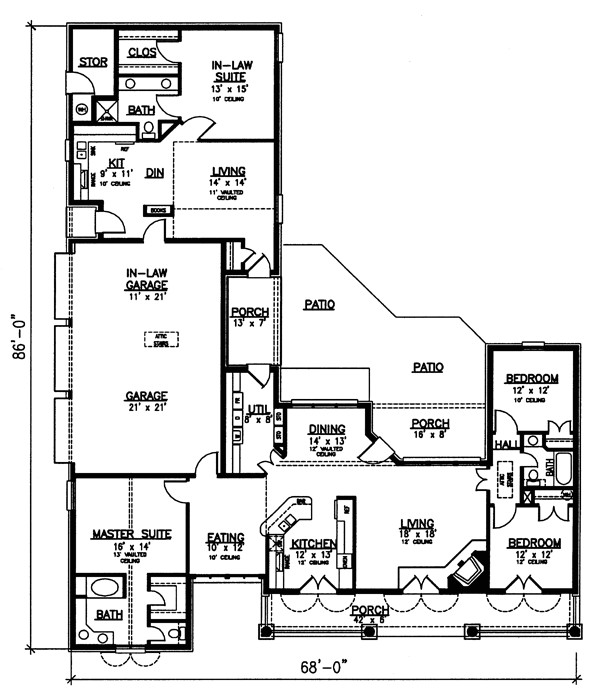 One Story House Plans with Inlaw Suite House Plans with A Mother In Law Suite Home Plans at