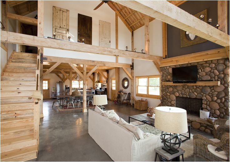 Open Beam House Plans Open Floor Plan In A Barn Home with Loft Living Space Open Beam House Plans Open Floor Plan In A Barn Home with Loft Living Space