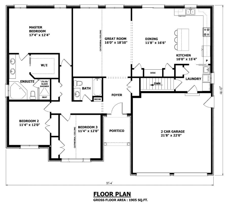 Open Floor House Plans with No formal Dining Room 1905 Sq Ft the Barrie House Floor Plan total Kitchen