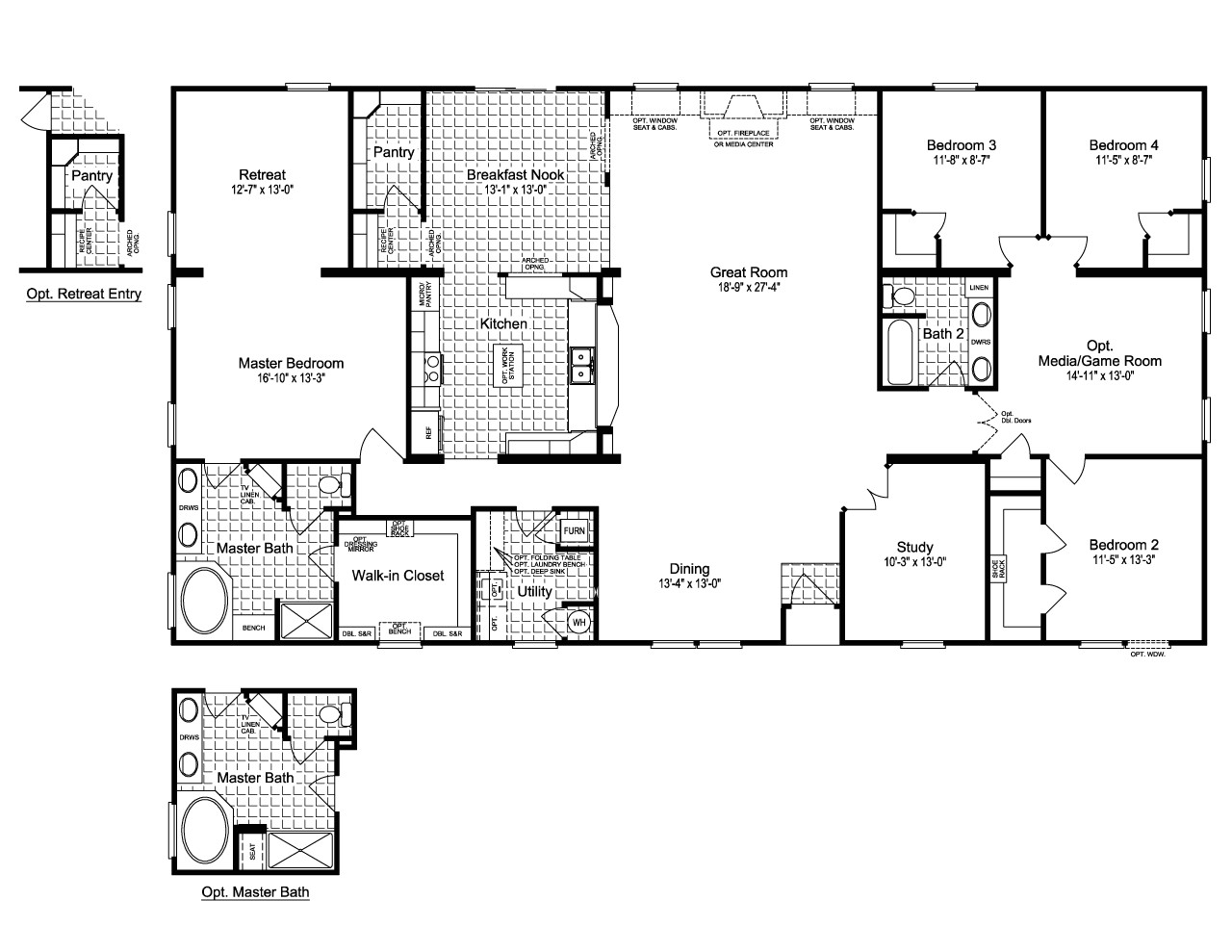 Palm Harbor Manufactured Home Floor Plans View the Evolution Triplewide Home Floor Plan for A 3116