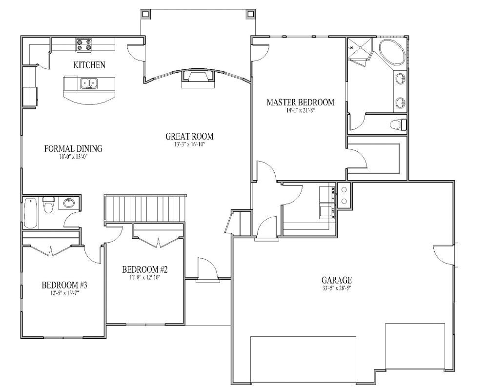 Patio Home Plans Open Floor Plans Open Floor Plans Patio Home Plan