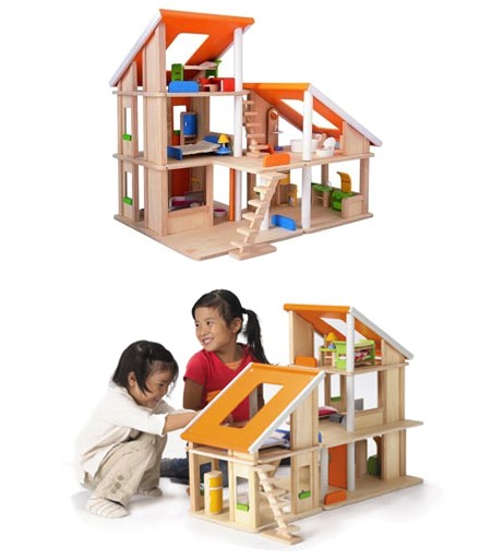 Plan toy Chalet Doll House with Furniture Plan toys Chalet Dollhouse with Furniture Modern Baby