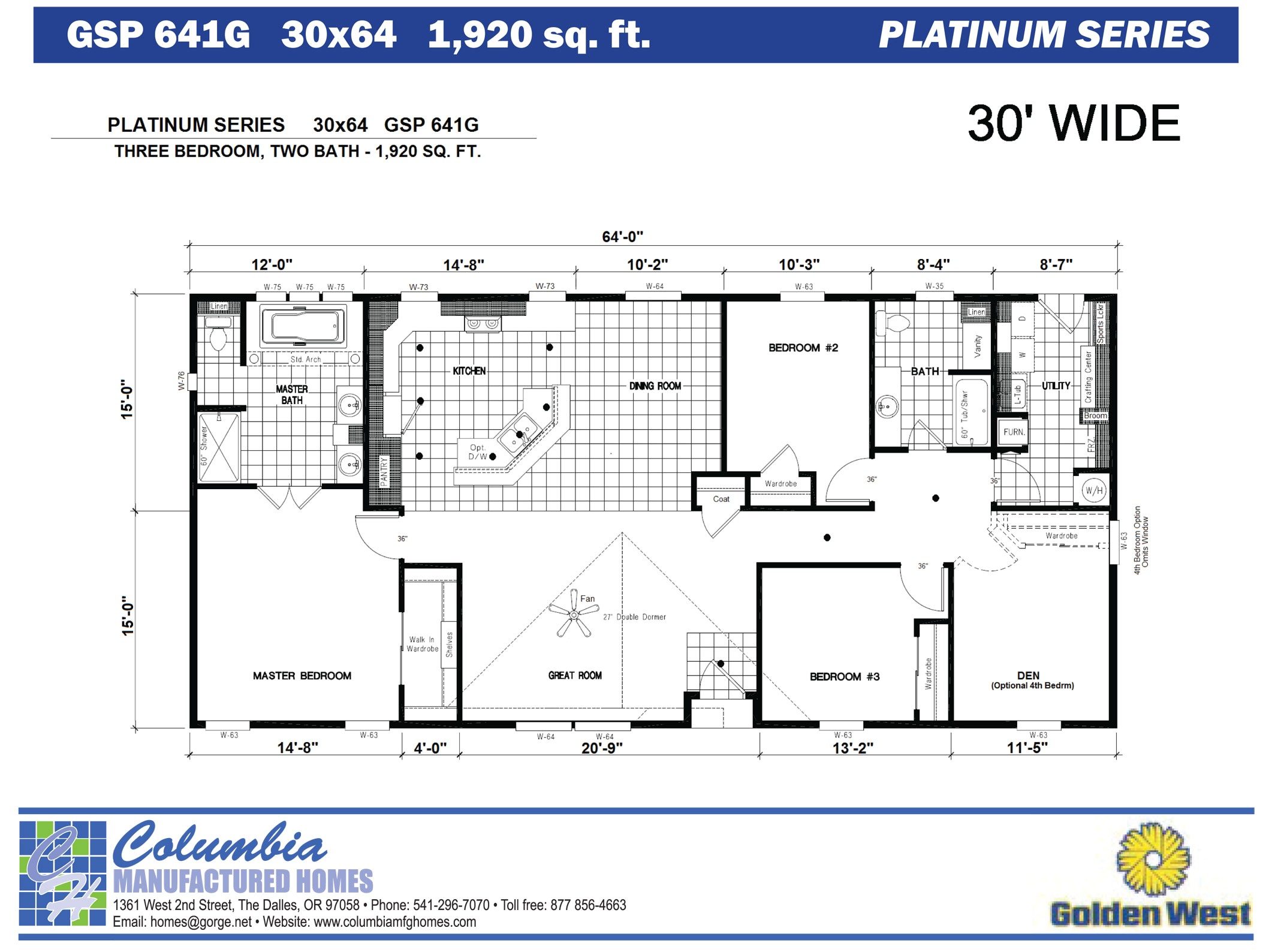 Platinum Homes Floor Plans Columbia Manufactured Homes Golden West Platinum Series Platinum Homes Floor Plans Columbia Manufactured Homes Golden West Platinum Series