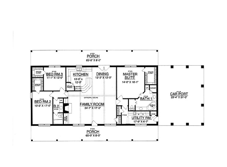 Rectangular Home Plans 30×50 Rectangle House Plans Expansive One Story I Would