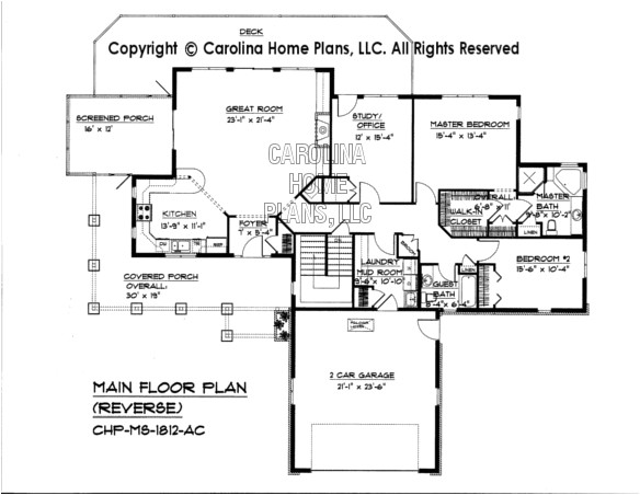 Reverse Floor Plan Home Mid Sized Open House Plan Chp Ms 1812 Ac Sq Ft Reverse Floor Plan Home Mid Sized Open House Plan Chp Ms 1812 Ac Sq Ft