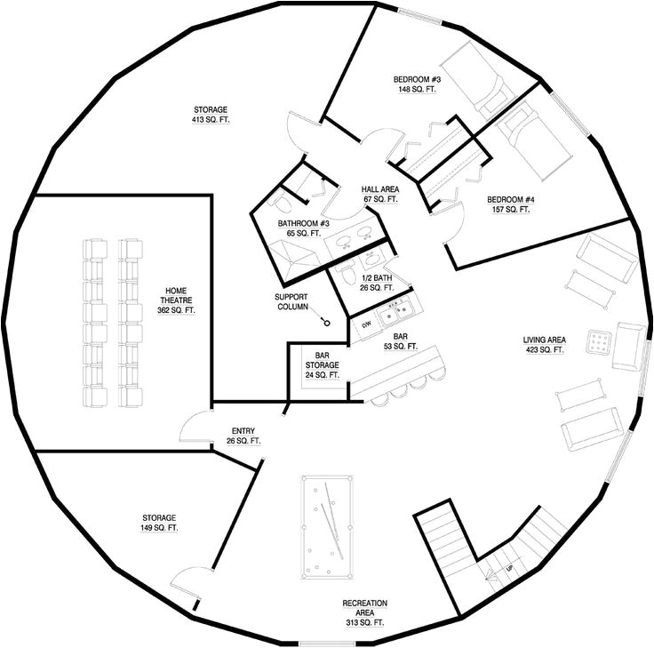 Round Homes Floor Plans Design 190 Best Irregular Plans Images On Pinterest