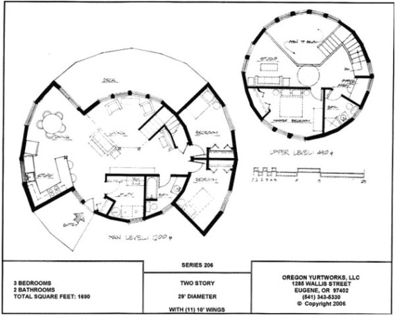 Round Homes Floor Plans Design Two Story Yurt Floorplan House Floor Plans Floor Plan