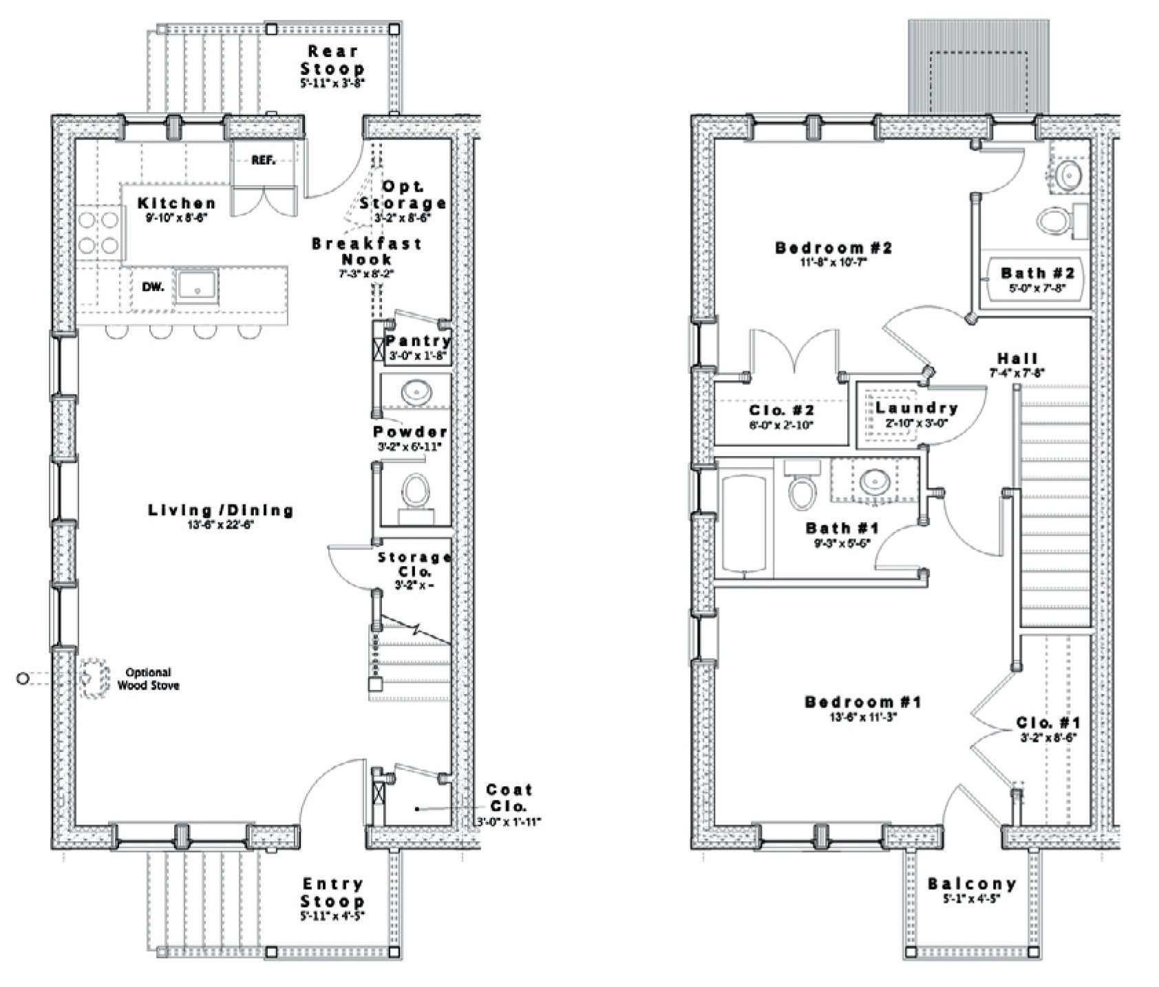 Row Home Floor Plans Free Home Plans Rowhouse Plans