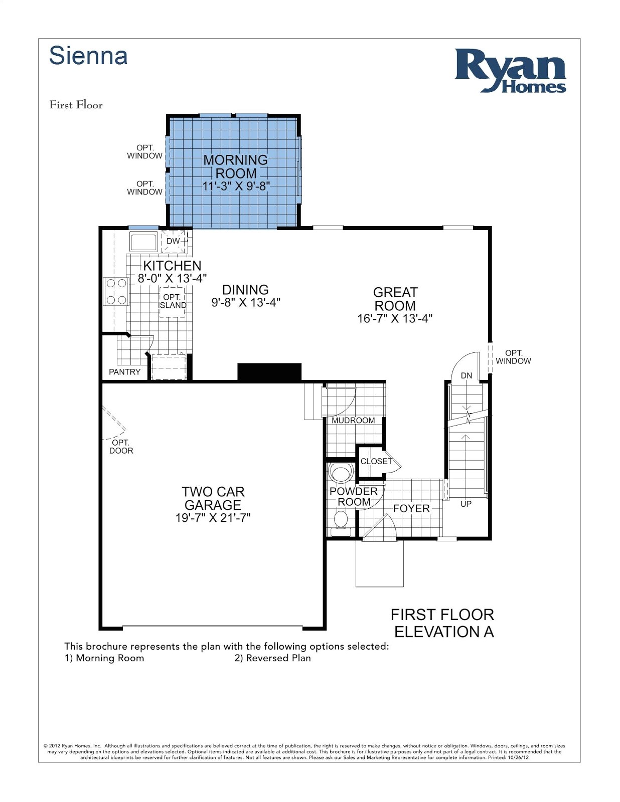 Ryan Homes Sienna Floor Plan Sienna Ryan Home Floor Plan House Design Plans