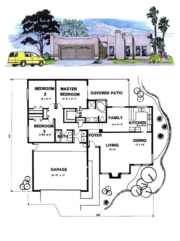 Santa Fe Home Plans Santa Fe southwest House Plan 54604 Santa Fe Home Plans Santa Fe southwest House Plan 54604